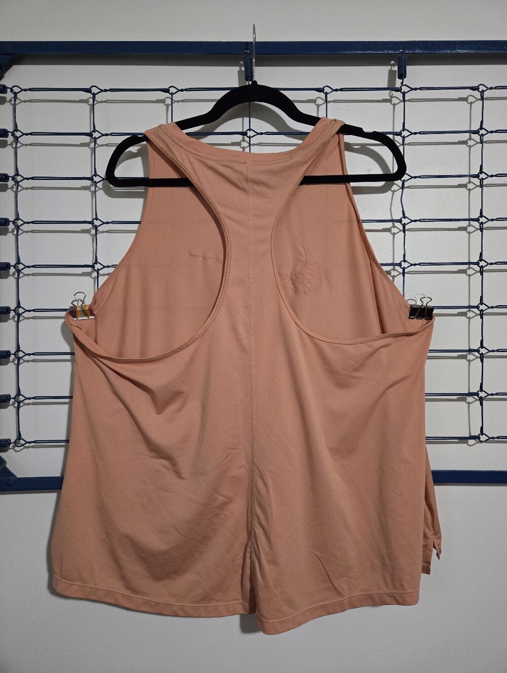 Nike Peach-Orange Athletic Tank with White Swoosh - Picture 2 of 2